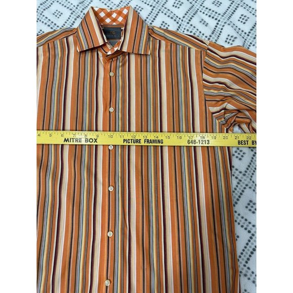 Lot of 4 Mens Thomas Dean Button Down Casual Dress Shirt Size Small - Picture 11 of 16